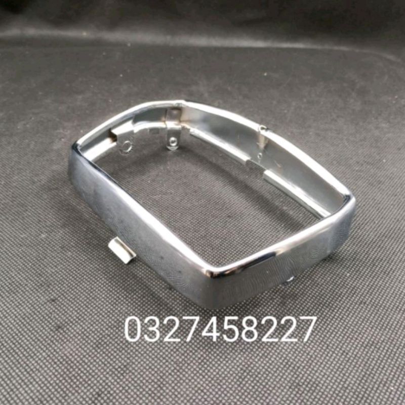 Khung vành, viền đèn pha inox xi trắng xe DREAM