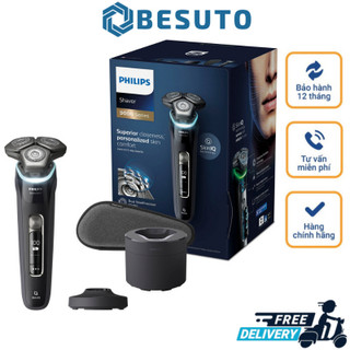 Máy cạo râu philips series 9000 s9987/55 / s9982/55, máy tông đơ, máy tăng đơ, lưỡi tự mài, sạc nhanh, nhập đức, bh 12th