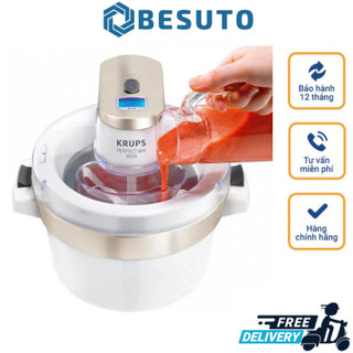 Máy làm kem tươi krups gvs241, ice cream maker, dung tích 1.6l, nhập đức, bh 12 tháng