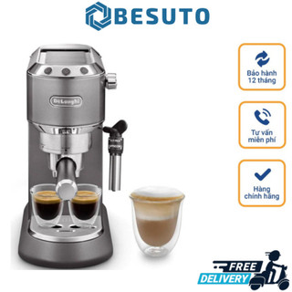 Máy pha cà phê delonghi dedica metallics ec785.gy, máy pha cafe, espresso, cappuccino, 1.1l, nhập đức, bh 12 tháng