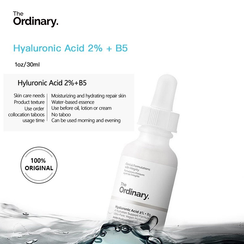 The Ordinary Hyaluronic Acid 2% + B5 30ml Tinh Chất Phục Hồi Và Dưỡng ẩm Sâu