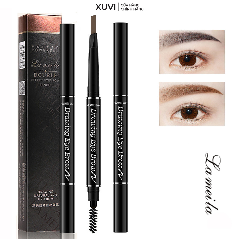 Chì Kẻ Mày 2 Đầu Không Thấm Nước Lâu Trôi Vẽ Chân Mày Lông Mày Trang Điểm Make Up XUVI SHOP