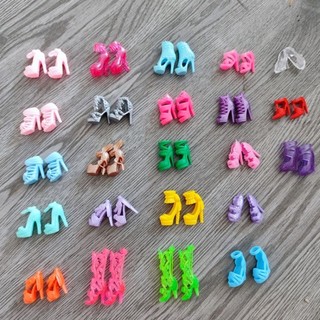 Set 10 Đôi Giày búp bê barbie Ngẫu Nhiên Bằng Nhựa Animedolls 638