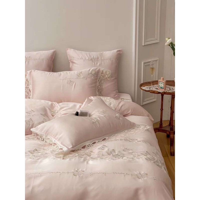 Bộ chăn ga Tencel thêu cao cấp