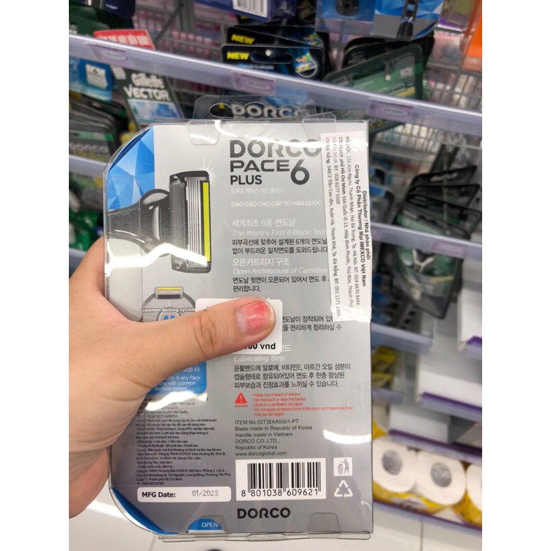 Dao cạo râu 6 lưỡi DORCO PACE 6 Plus