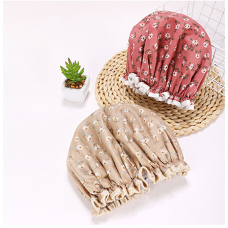 Mũ tắm, mũ ủ tóc lụa satin 2 lớp dày dặn chống thấm nước tốt mã M0272