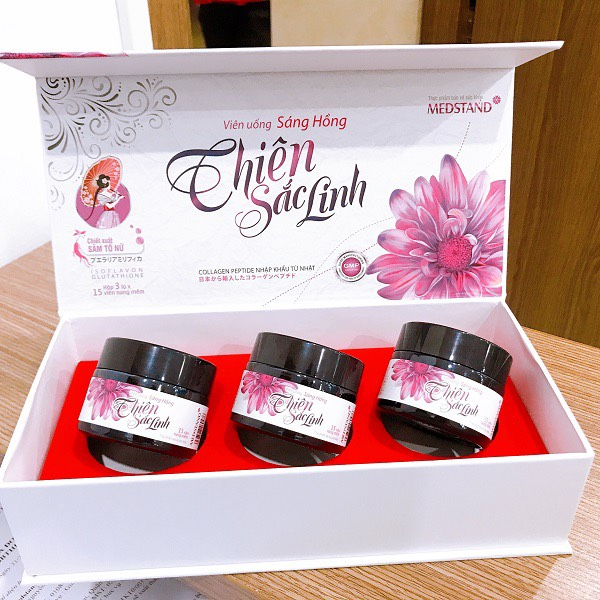 Viên uống sáng hồng da Thiên Sắc Linh, hỗ trợ cân bằng nội tiết tố nữ