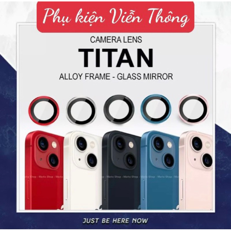 Bộ lens Titan dán bảo vệ camera iphone KTMStore , 11 promax , 12, 13, 14 pro max,viền nhôm cầu vồng mặt kính cường lực