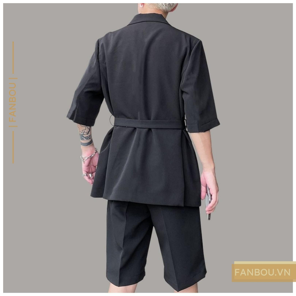 Áo Khoác Blazer Nam Thân Dây Buộc Xéo Tay Ngắn - AK005 - FANBOU | BigBuy360 - bigbuy360.vn
