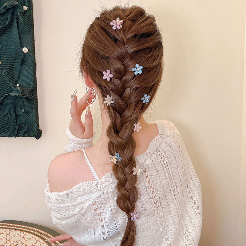 Kẹp Tóc Càng Cua HGVN Kim Loại Mini Hình Hoa Đá Cao Cấp Màu Pastel Phong Cách Hàn Quốc Sang Trọng Cho Mẹ Và Bé Mẫu 2023