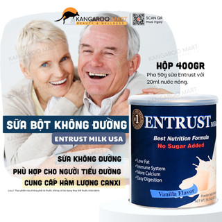 Sữa Entrust dành cho người tiểu đường Entrust Milk 400g Mỹ