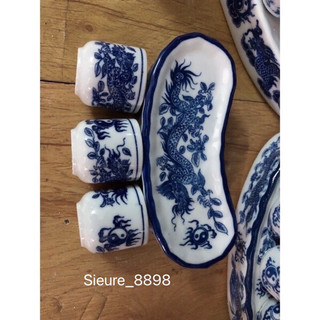 Kỷ Thờ Men Lam 3 và 5 chén cong