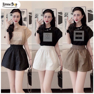 Quần short nữ dập hoa nổi 3d xốp phồng - quần đùi in nổi hottrend