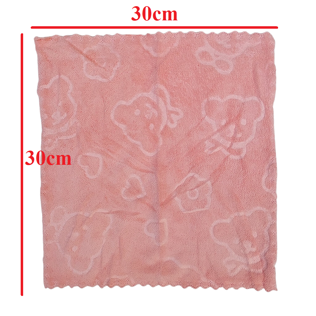 Khăn lau bếp gấu lớn 30cm x 30cm vải bông mềm siêu thấm hút nước - Khăn lau đa năng