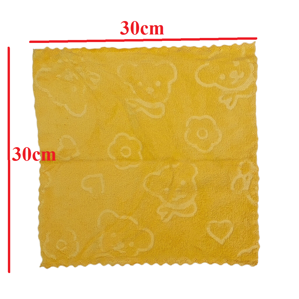 Khăn lau bếp gấu lớn 30cm x 30cm vải bông mềm siêu thấm hút nước - Khăn lau đa năng