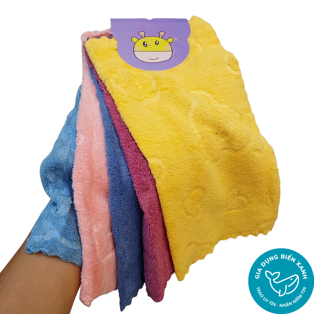 Khăn lau bếp gấu lớn 30cm x 30cm vải bông mềm siêu thấm hút nước - Khăn lau đa năng