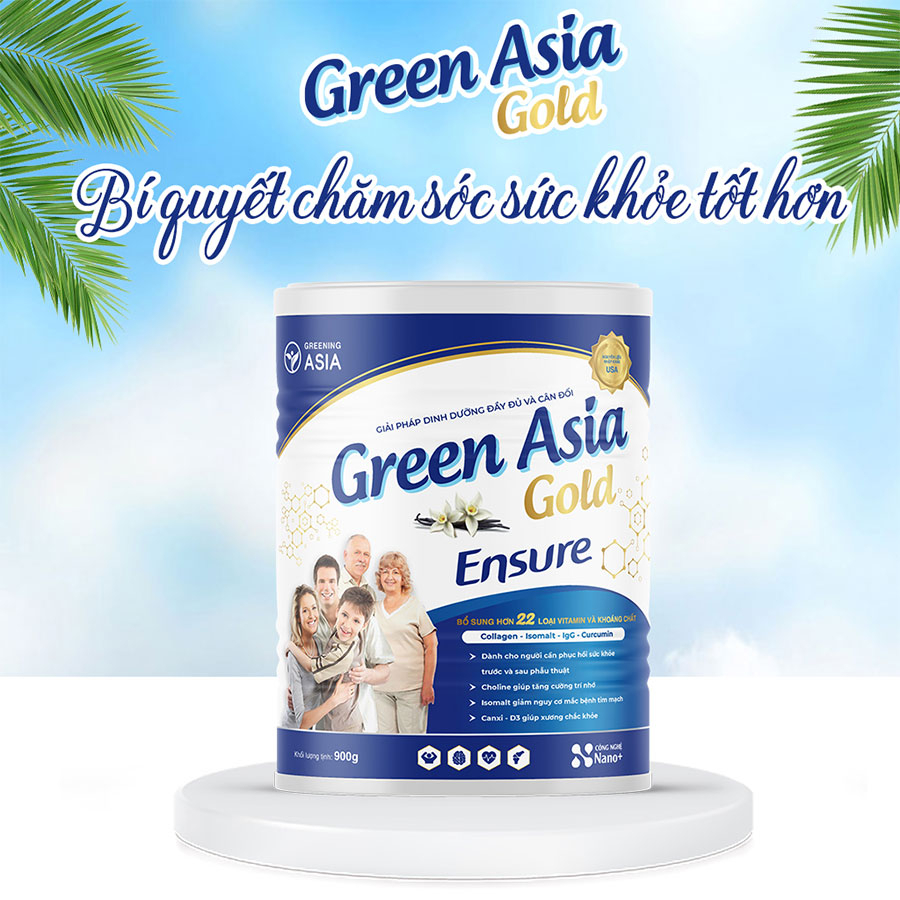 Sữa Green Asia Gold Ensure Hogi HCN Bổ Sung Dinh Dưỡng Và Phục Hồi Hiệu Quả 900gr