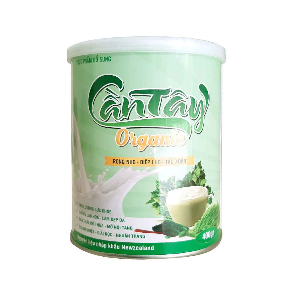 Sữa Cần Tây Organic Giảm Cân An Toàn Hiệu Quả Đẹp Da Tăng Cường Sức Khoẻ Hộp 400g