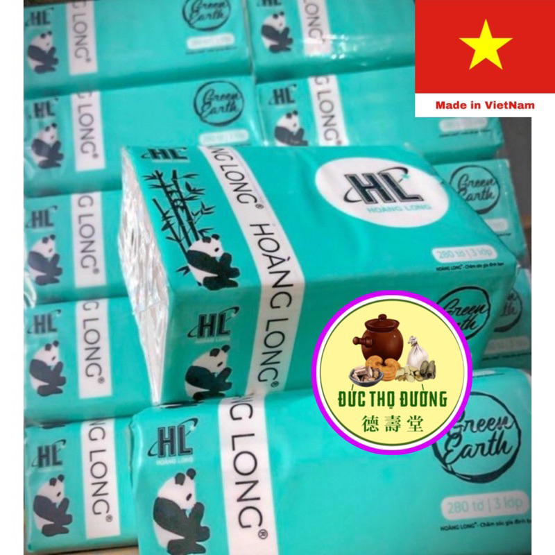 Khăn rút Hoàng Long - 280 tờ 3 lớp - khăn giấy cao cấp