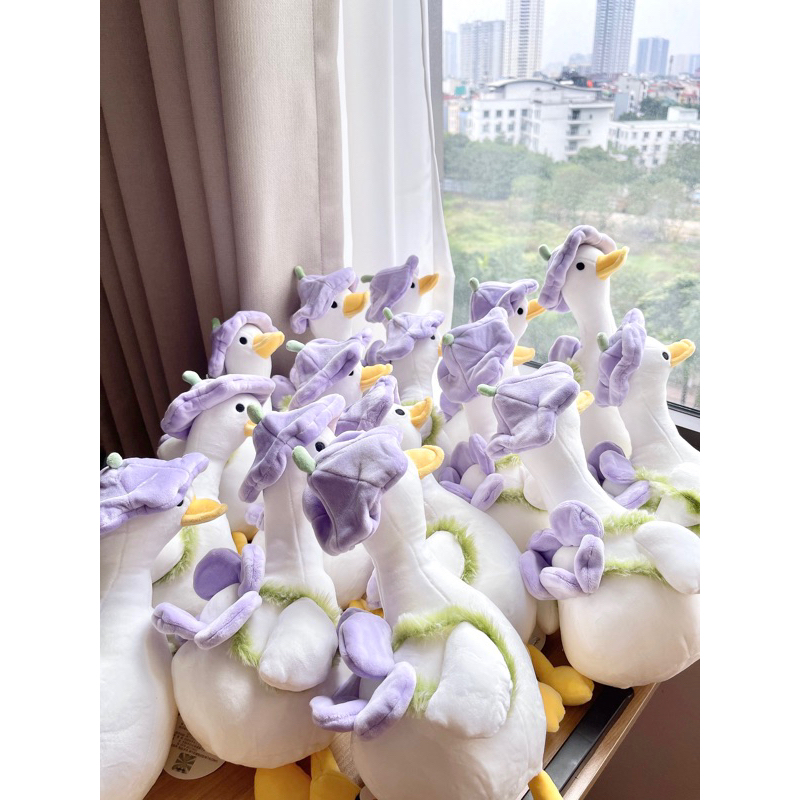 Gấu bông Vịt đội hoa rau muống của Tedibea