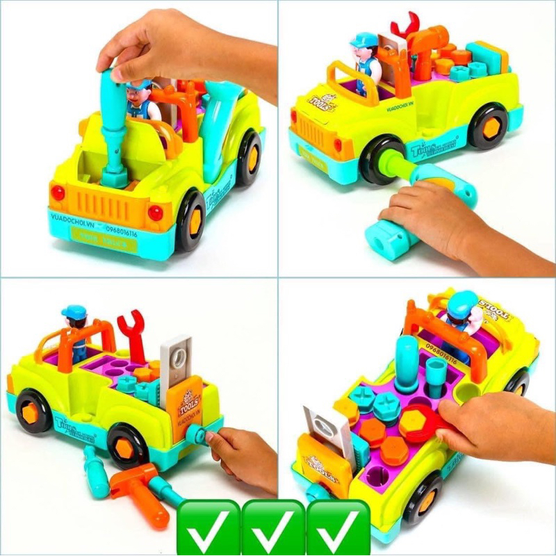 Ô tô xe tải cơ khí thông minh 🚛 Bé tập làm kỹ sư sửa