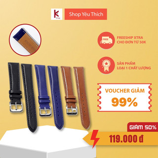 Dây Đồng Hồ Da Bò Thật - Dây Đeo Đồng Hồ Nam Nữ 18mm 20mm 22mm