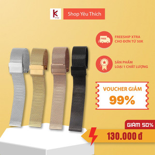 Dây Đồng Hồ Thép Lưới Không Gỉ - Dây Thép Đồng Hồ 16mm 18mm 20mm 22mm