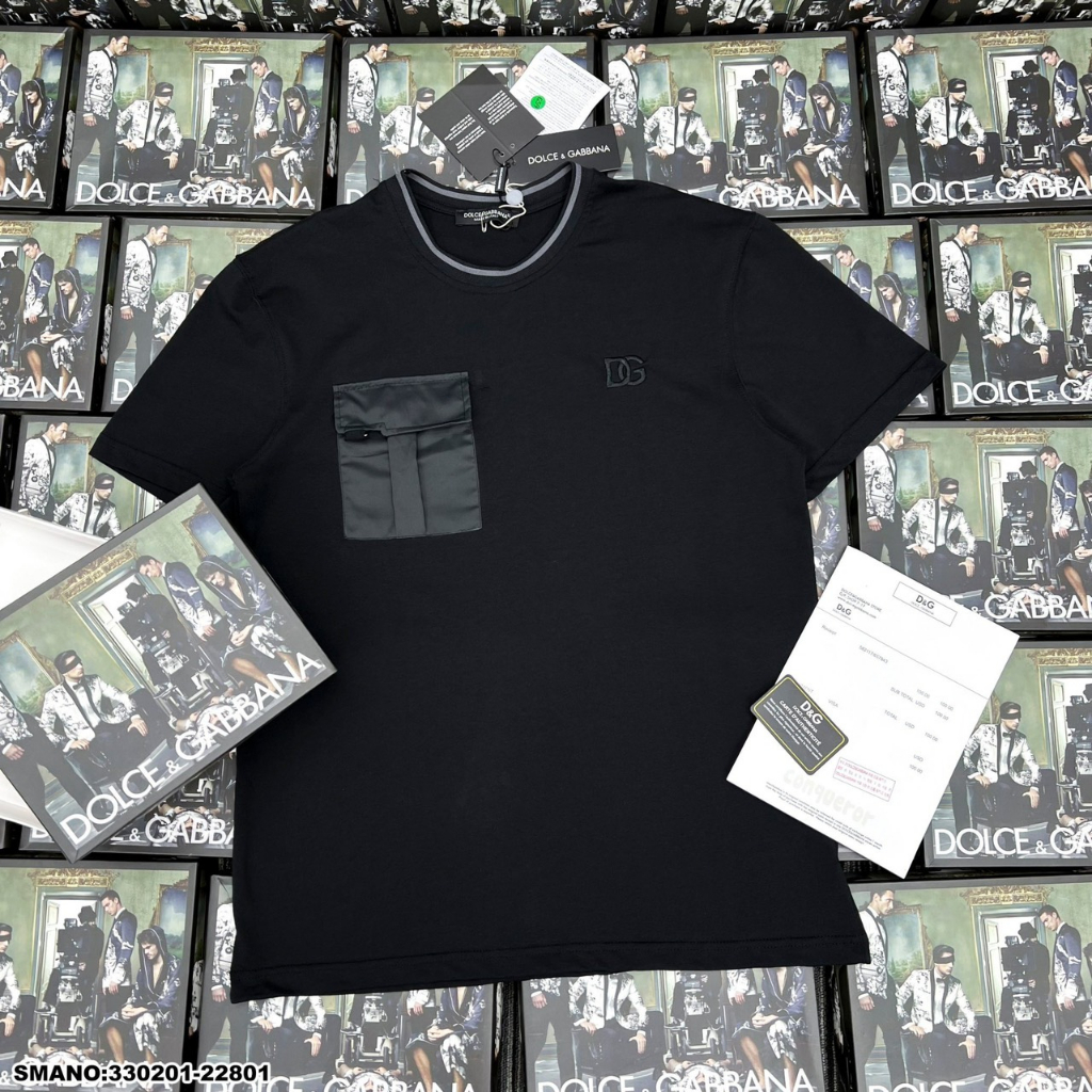 Áo Thun Cotton Nam Tang Túi Logo D.G Cao Cấp Mới Nhất