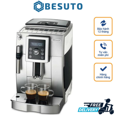 Máy Pha Cà Phê Tự Động DELONGHI ECAM 23.466.S, Máy Pha Cafe, Espresso, Cappuccino, Áp Lực 15 Bar, Nhập Đức, BH 12 Tháng