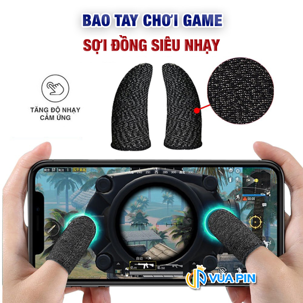 Găng tay chơi game ff, Pubg, Liên Quân Bao tay chơi game chống mồ hôi, siêu nhạy bằng sợi đồng, sợi bạc, sợi thủy tinh
