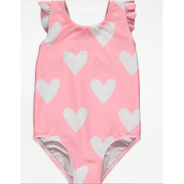 Bikini hồng trái tim bé gái George