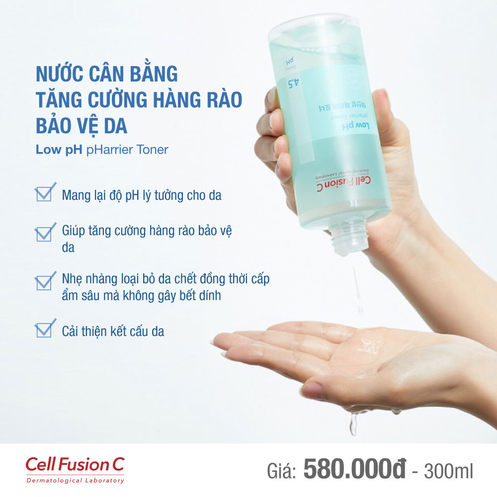 Cell Fusion C Expert – Nước cân bằng PH thấp, tăng cường hàng rào bảo vệ da- Low pH pHarrier Toner 300ml