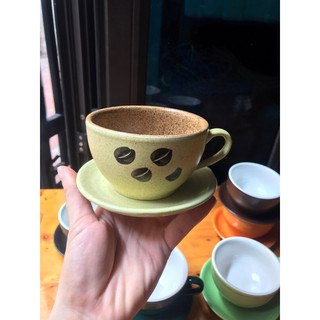 Combo 10 bộ cốc cafe capuchino đủ màu