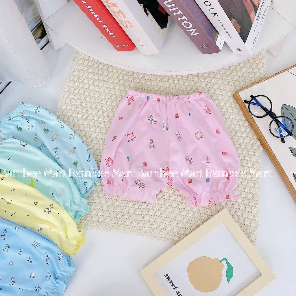 Set 10 quần đùi cộc cotton cho bé gái