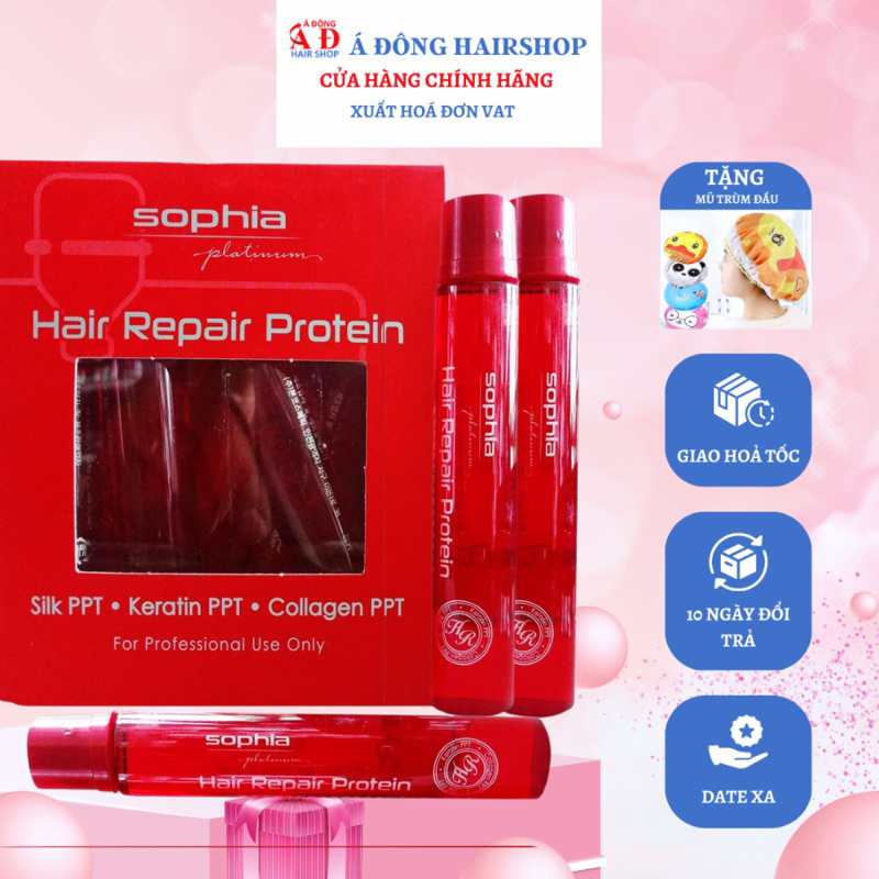 Huyết thanh Protein Sophia PPT phục hồi tóc siêu mềm mượt Hàn Quốc 13ml*10