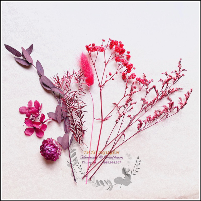 Set hoa khô mix theo tông màu❤️hoa khô nguyên liệu trang trí nến thơm, sáp thơm, resin, làm thiệp, nguyên liệu thủ công