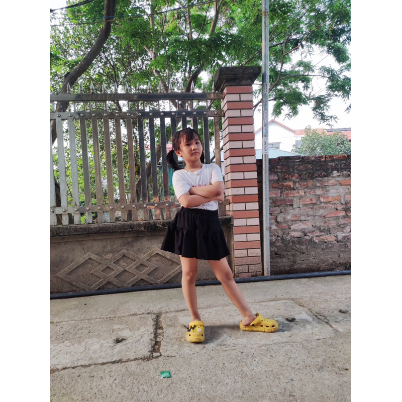 Chân Váy Bé Gái,Chân Váy Lưng Cao Màu Trơn Phong Cách Hàn Quốc Thời Trang Mùa Hè Cho bé Gái 11-42kg