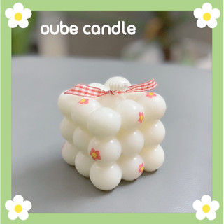 Nến Thơm Handmade Flower Rubik Tinh Dầu Thơm Phong Cách Hàn Quốc| Oube Candle