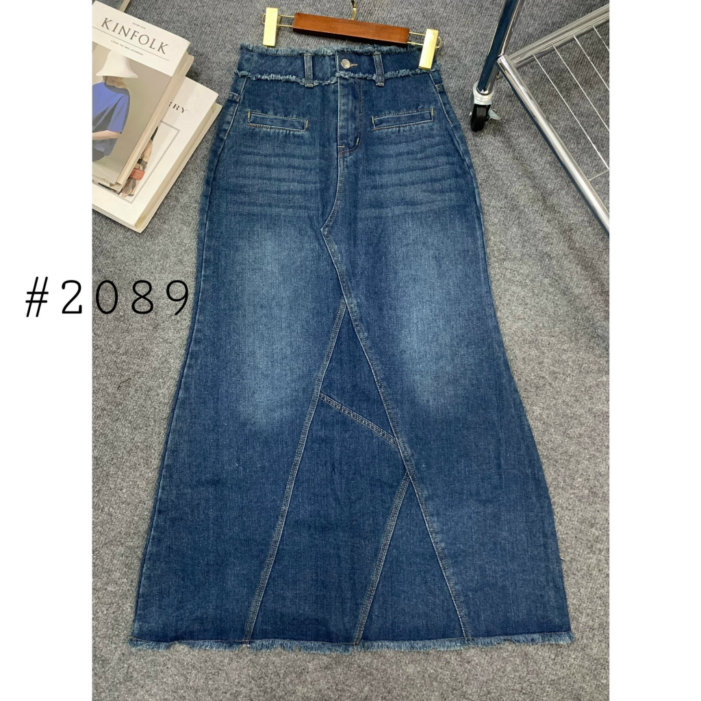 Chân váy jean đuôi cá Heppy dáng dài _CVJean2089_P0K36