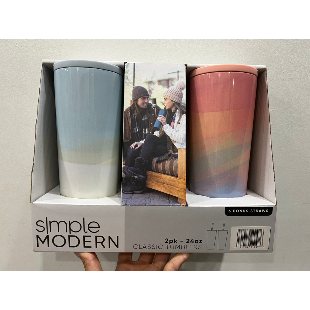 LY GIỮ NHIỆT SIMPLE MODERN 710ML, GIỮ LẠNH ĐẾN 24 TIẾNG, KÈM 3 ỐNG HÚT, CLASSIC TUMBLERS 24 OZ