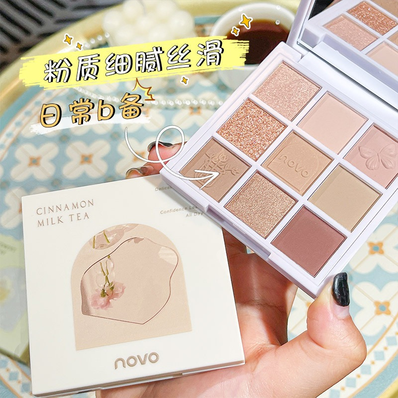 Bảng Phấn Mắt NOVO Màu Nhẹ Nhàng Trang Điểm Nhẹ Nhàng, Trong Trẻo