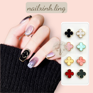 Charm cỏ 4 lá trang trí móng / phụ kiện nail phong cách sang trọng- c1