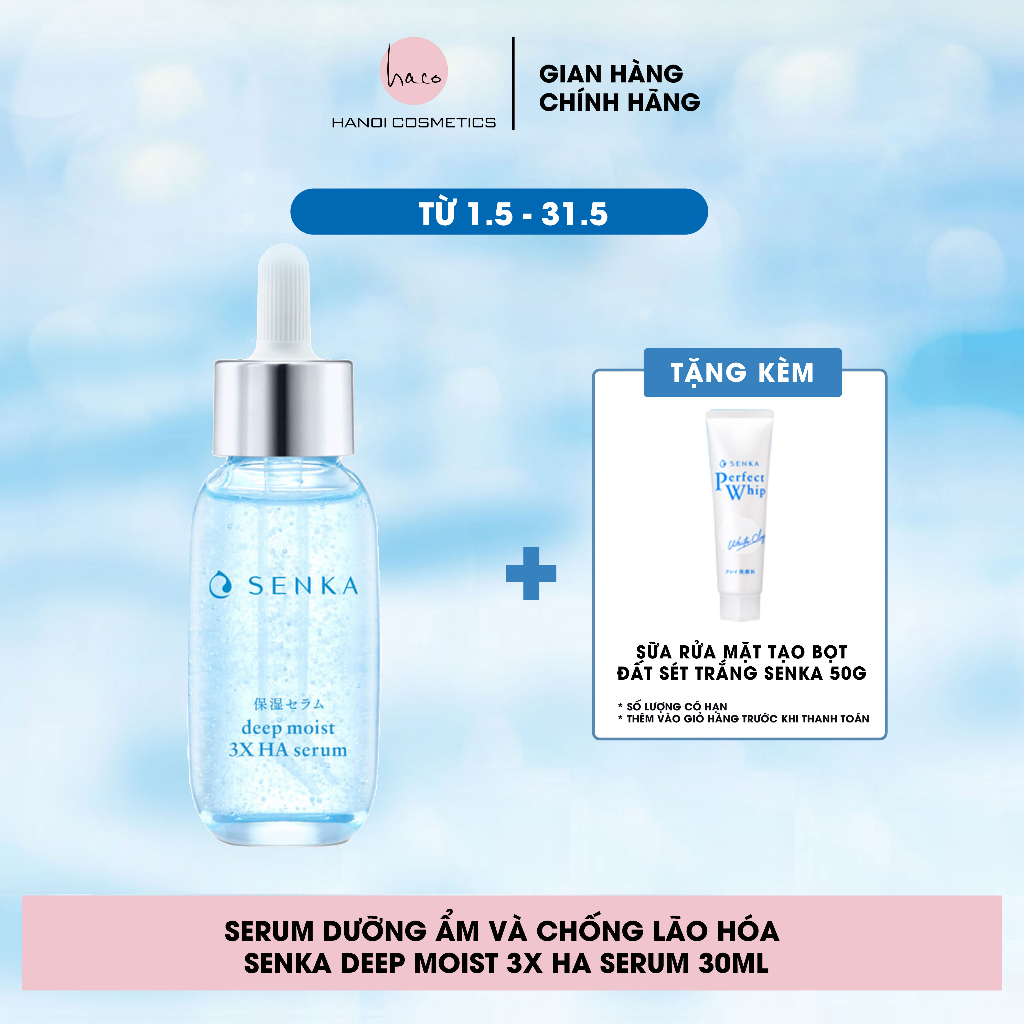 Serum dưỡng ẩm và chống lão hóa SENKA DEEP MOIST 3X HA SERUM 30ML