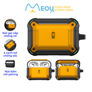 Case Airpods Pro 2 Chống Sock 2023 có Nút Gài, Chống rơi nắp tai nghe, Chống sock khi rơi, Chống xước dock sạc - Mèo ú