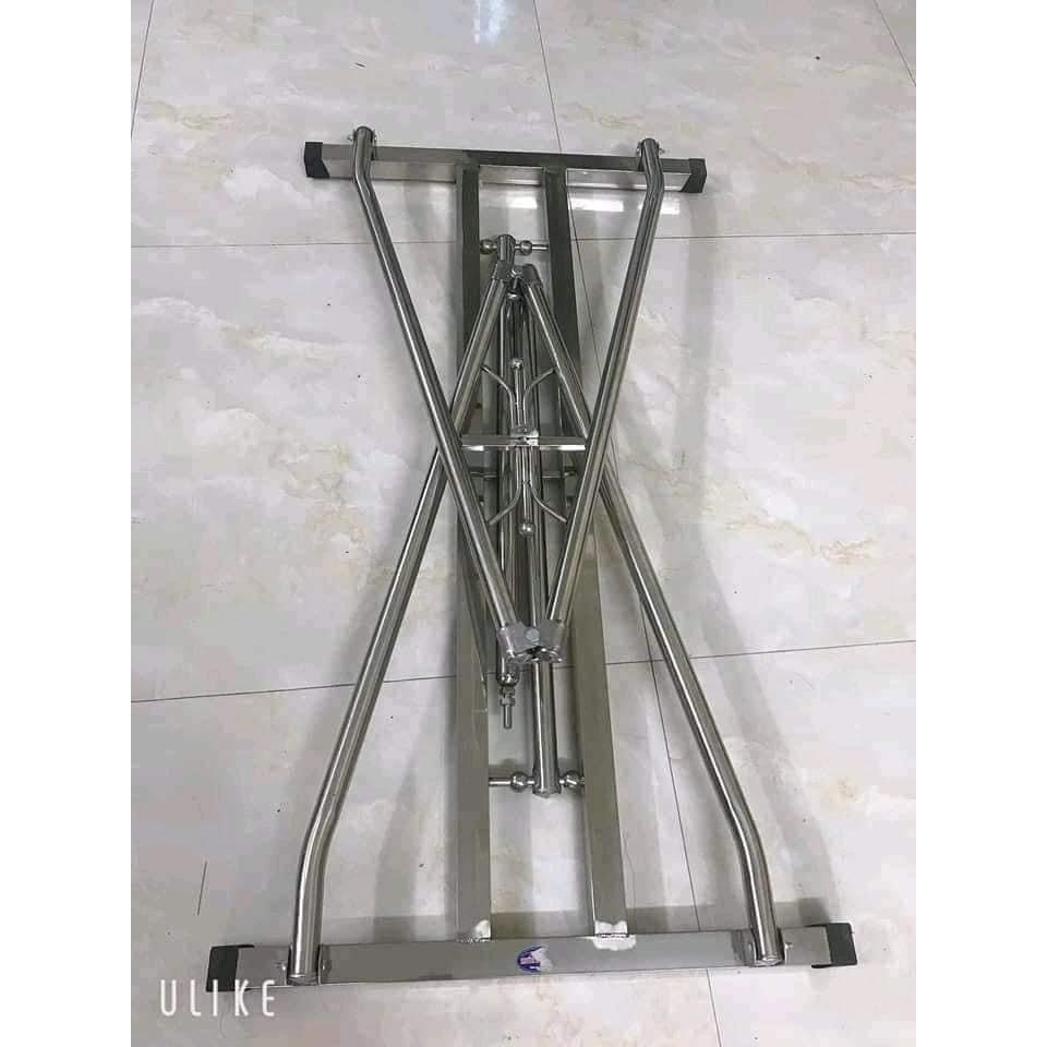 Võng xếp VINH HẠNH cao cấp khung inox Tiến Đạt chính hãng khung vuông phi 40,chịu tải trọng lên đến 250 kí