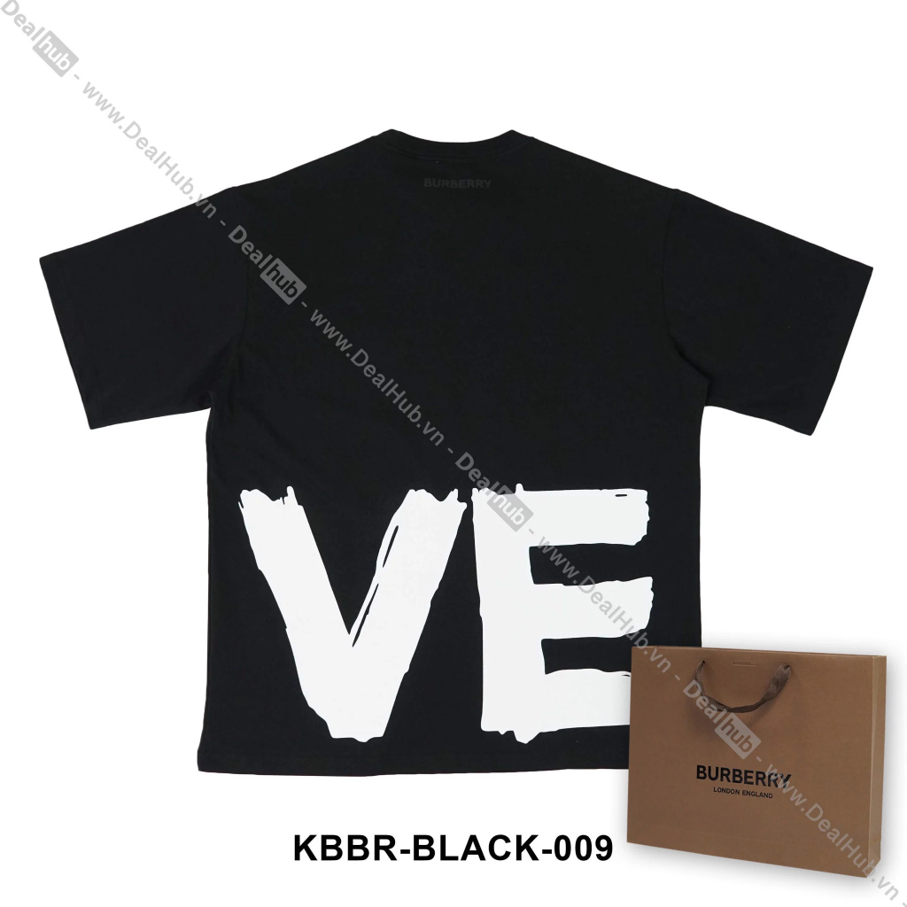 Áo thun Bur.berry LOVE print T-shirt Black
