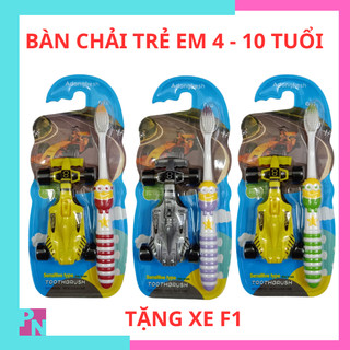 Bàn chải đánh răng cho bé bàn chải trẻ em bàn chải đánh răng trẻ em 4 tuổi - 10 tuổi tặng kèm xe hơi