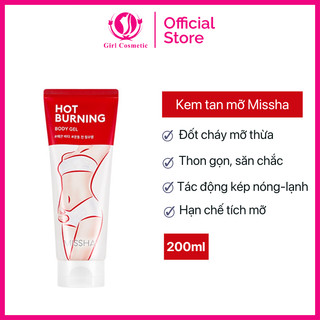 Kem tan mỡ bụng đùi missha hot burning hàn quốc 200ml