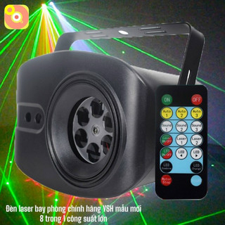 Đèn chiếu laser moving YSH được tích hợp cảm biến nhạc tự động, nhiều chế độ tự động, nháy theo nhạc
