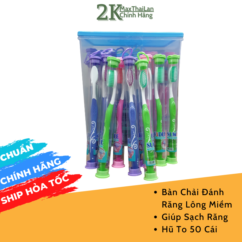 Combo 10 Bàn Chải Lông Mềm Có Hộp Đựng ( Thái Lan)